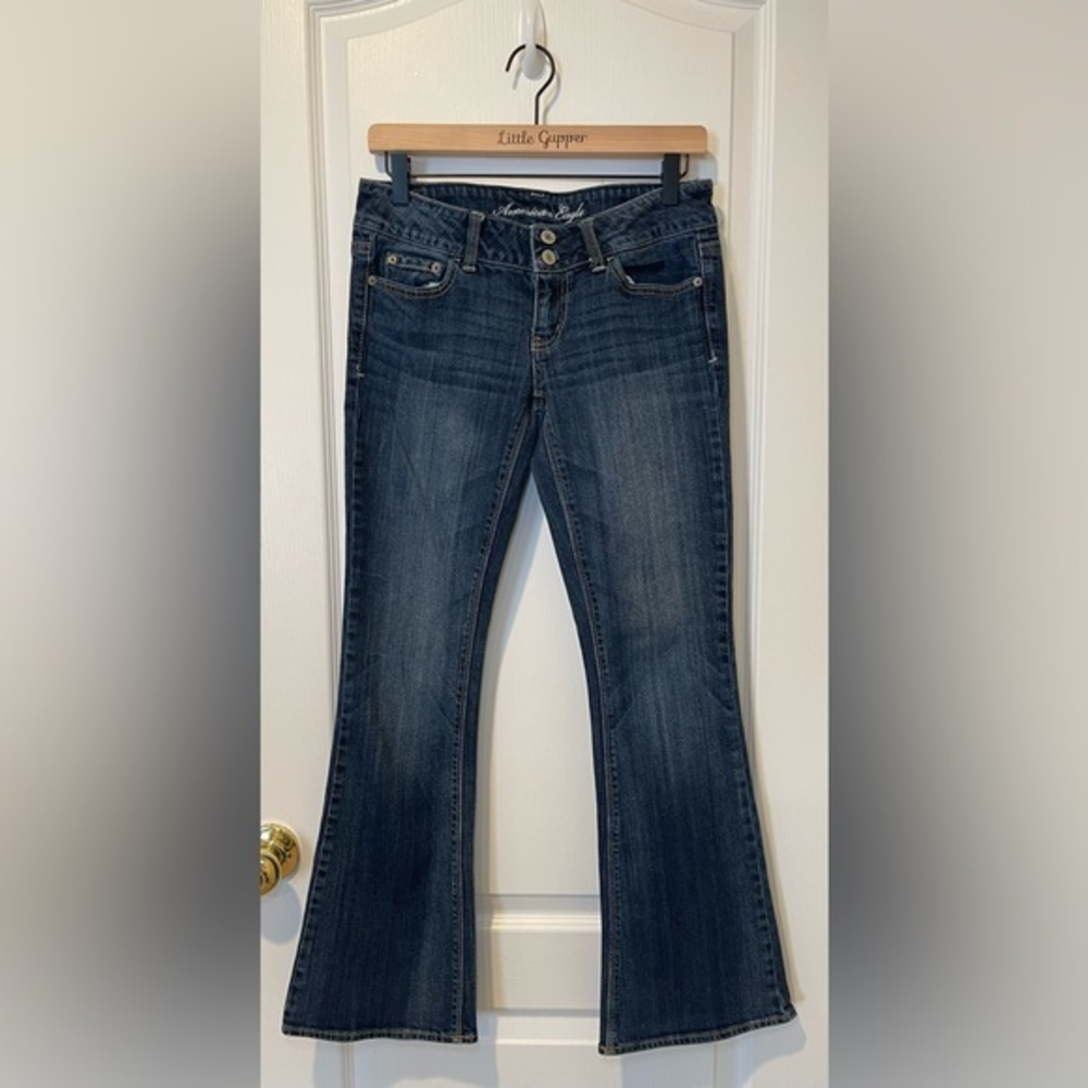 Vintage - AEO Artist Flare Jeans Low arise 4P Dark‎ Wash